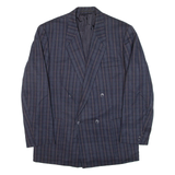 JEAN JACQUES BENSON Mens Blazer Jacket Blue Knit Check M