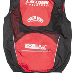 CRESPO Mens Track Gilet Red Colourblock XL