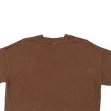 REEBOK Cropped Top Womens T-Shirt Brown Crew Neck L