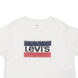 LEVI'S American Sequins Womens T-Shirt White XS