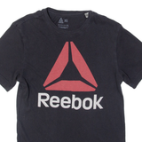 REEBOK Mens T-Shirt Black XS