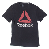 REEBOK Mens T-Shirt Black XS