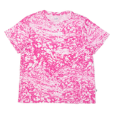 PUMA Crazy Patterned Womens Tie Dye T-Shirt Pink L