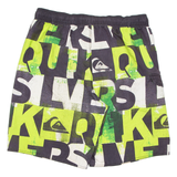 Mens Swimming Shorts Green Crazy Pattern XL W34