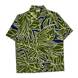 Malihini Floral Hawaiian Shirt - Large Blue Cotton