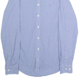 TOMMY HILFIGER New York Fit Mens Shirt Blue Gingham Long Sleeve S