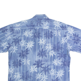 CAMPIA MODA Mens Hawaiian Shirt Blue 90s Floral L