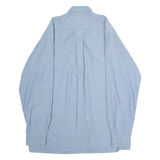 TORERO Mens Plain Shirt Blue Long Sleeve S