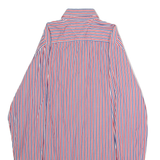 TOMMY HILFIGER New York Fit Mens Shirt Red Striped Long Sleeve S