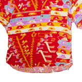 JAMS WORLD Mens Shirt Red Viscose 90s Crazy Pattern L