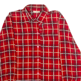 SOMMERMANN Womens Shirt Red Check Long Sleeve UK 14