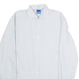 JOOP! Slim Fit Mens Shirt White Striped Long Sleeve M