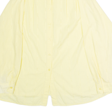 STURZENEGGER Womens Plain Shirt Yellow 80s Long Sleeve UK 20
