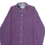 HILFIGER DENIM Slim Fit Mens Shirt Blue Check Long Sleeve 2XL