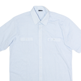 JOCKEY INTERNATIONAL Mens Plain Shirt Blue 80s M