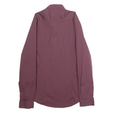 BEN SHERMAN Soho Slim Fit Mens Plain Shirt Maroon Long Sleeve M