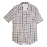 GUESS Mens Shirt Beige Check S