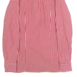 TOMMY HILFIGER Womens Shirt Red Gingham Long Sleeve UK 12