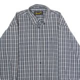 WRANGLER Mens Shirt Grey Check Long Sleeve L
