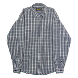 WRANGLER Mens Shirt Grey Check Long Sleeve L