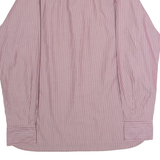 TOMMY HILFIGER Custom Fit Mens Shirt Maroon Striped Long Sleeve M