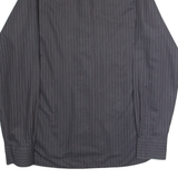 TOMMY HILFIGER Mens Shirt Black Striped Long Sleeve L