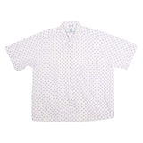 RENATE BARZINI Womens Shirt Purple 90s Polka Dot L