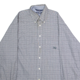 NAUTICA Mens Shirt Black Houndstooth Long Sleeve L