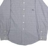 NAUTICA Mens Shirt Black Houndstooth Long Sleeve L