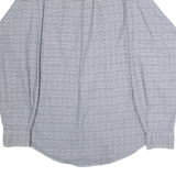 NAUTICA Mens Shirt Black Houndstooth Long Sleeve L