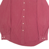 TOMMY HILFIGER Mens Shirt Red Check Long Sleeve L