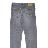 LEVI'S 512 BIG E Jeans Mens Grey Slim Tapered Stone Wash W33 L34