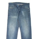 LEVI'S 505 Jeans Mens Blue Regular Straight Stone Wash W36 L30