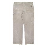 DICKIES Mens Trousers Grey Regular Straight W36 L29