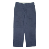 DICKIES Mens Trousers Blue Regular Straight W32 L30