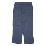 DICKIES Mens Trousers Blue Regular Straight W32 L30