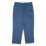 DICKIES Mens Trousers Blue Regular Straight W36 L30