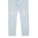 LEVI'S 501S Jeans BIG E Distressed Womens Blue Skinny Straight W26 L30
