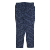 JIGSAW Floral Womens Trousers Blue Slim Tapered W30 L27