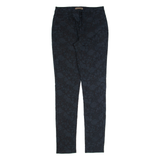 JIGSAW Floral Womens Trousers Blue Slim Skinny W28 L32