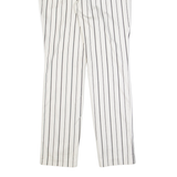 CALVIN KLEIN Striped Womens Trousers White Slim Tapered W30 L28