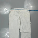 Dickies Carpenter Pants - 36W 34L White Polyester Blend