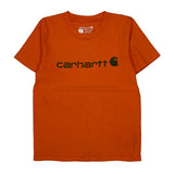 Age 7 Carhartt T-Shirt - Small Orange Cotton