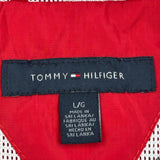 Tommy Hilfiger Logo On Chest And Sleeve Tommy Hilfiger Striped Jacket - Large Red Polyester