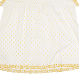 FAT FACE Womens Printed Top White Spotted UK 12