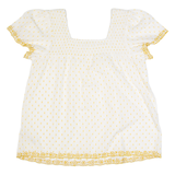 FAT FACE Womens Printed Top White Spotted UK 12