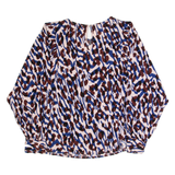 MONSOON Womens Printed Top Beige Long Sleeve Crazy Pattern S