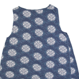 WHITE STUFF Womens Printed Vest Blue Sleeveless Floral UK 8