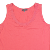 LAURA ASHLEY Womens Vest Pink Sleeveless UK 14