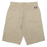 DICKIES Mens Workwear Shorts Brown Striped L W32
